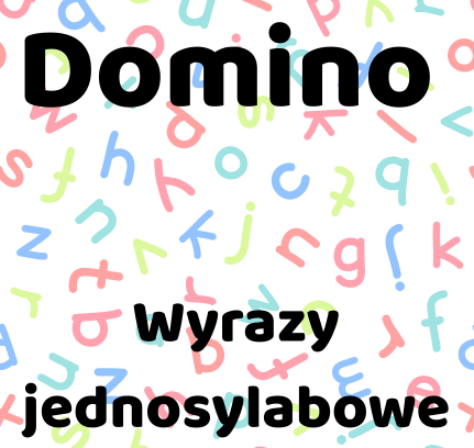 Wyrazy jednosylabowe – Gra Domino (2 wersje)